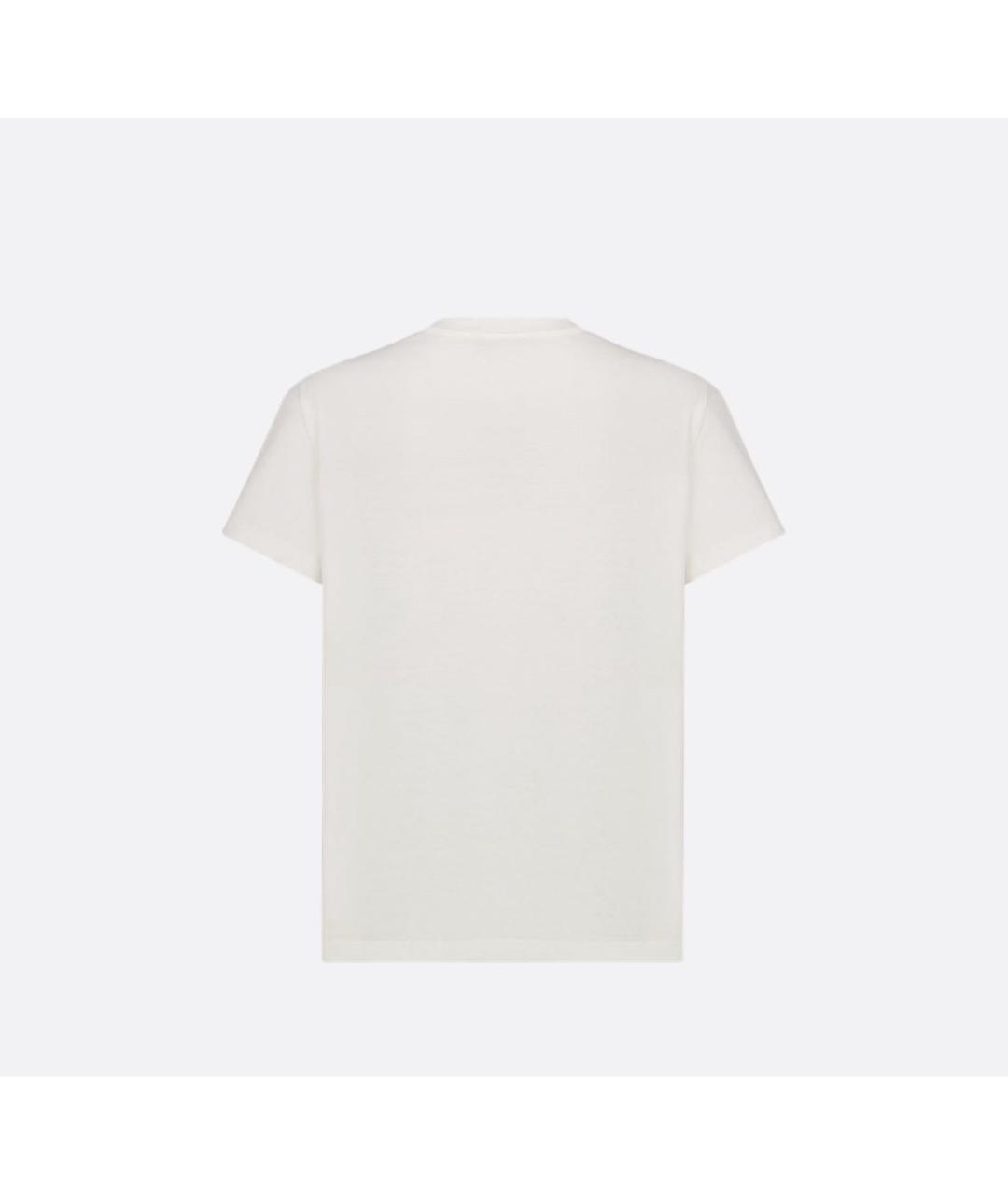 CHRISTIAN DIOR Белая хлопковая футболка, фото 2