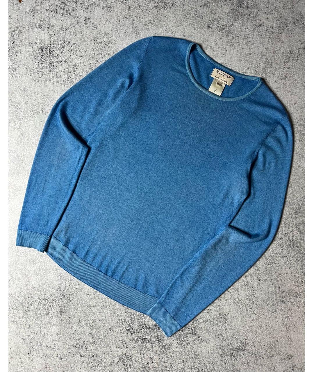 FALCONERI Голубой кашемировый джемпер / свитер, фото 1