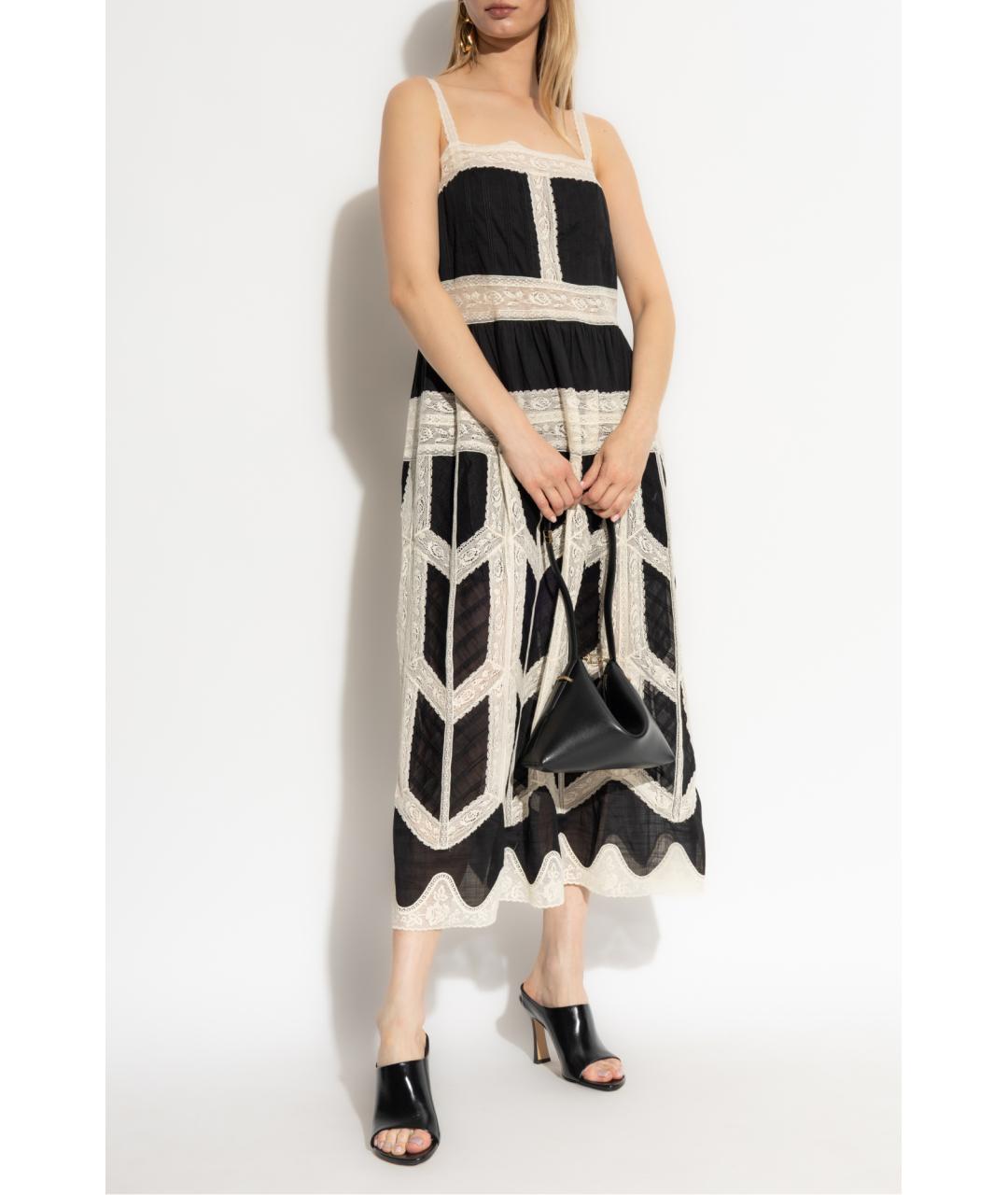 ZIMMERMANN Черное хлопковое коктейльное платье, фото 2