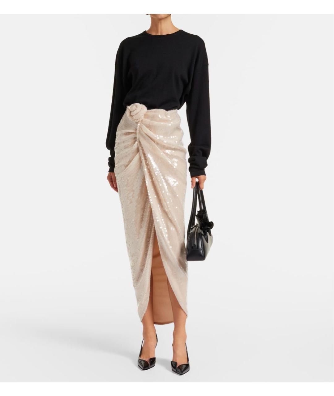 ROTATE Бежевая полиэстеровая юбка макси, фото 2