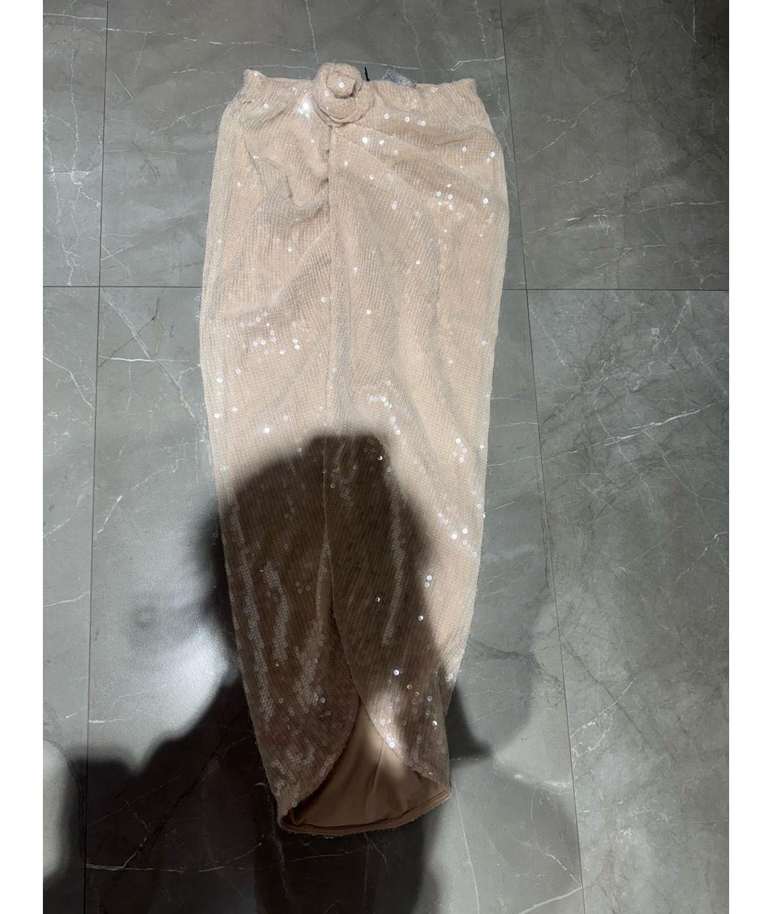 ROTATE Бежевая полиэстеровая юбка макси, фото 6