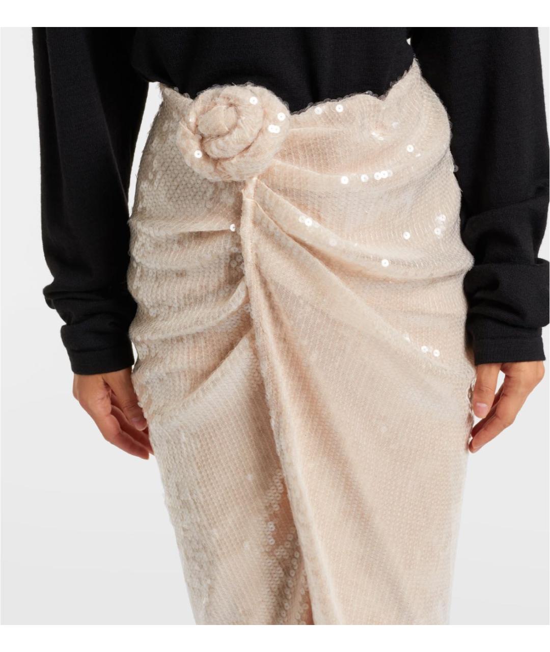 ROTATE Бежевая полиэстеровая юбка макси, фото 3