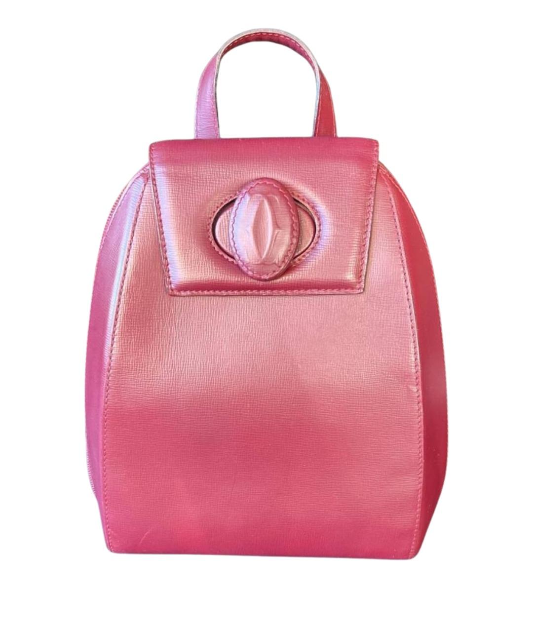 CARTIER Розовый кожаный рюкзак, фото 1