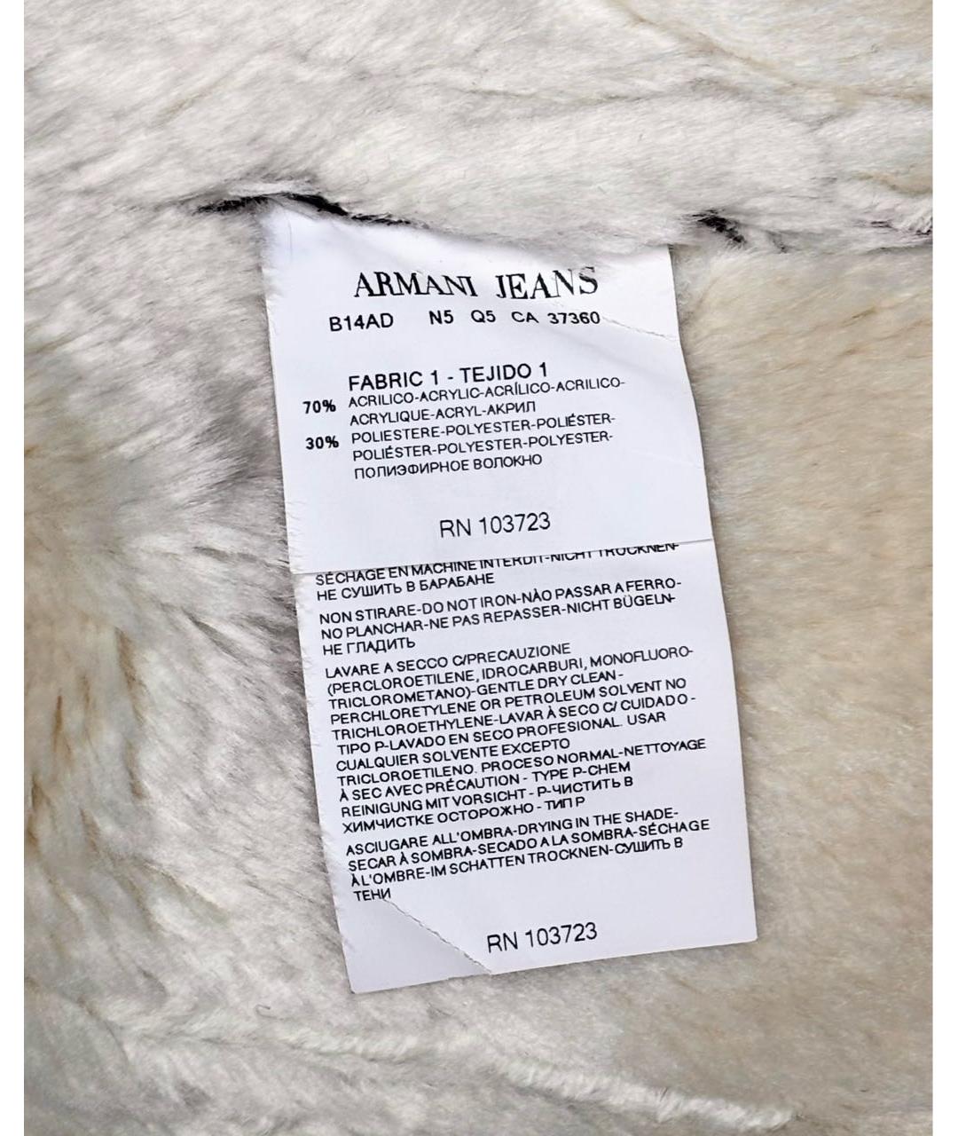 ARMANI JEANS Темно-синий меховой жакет/пиджак, фото 6