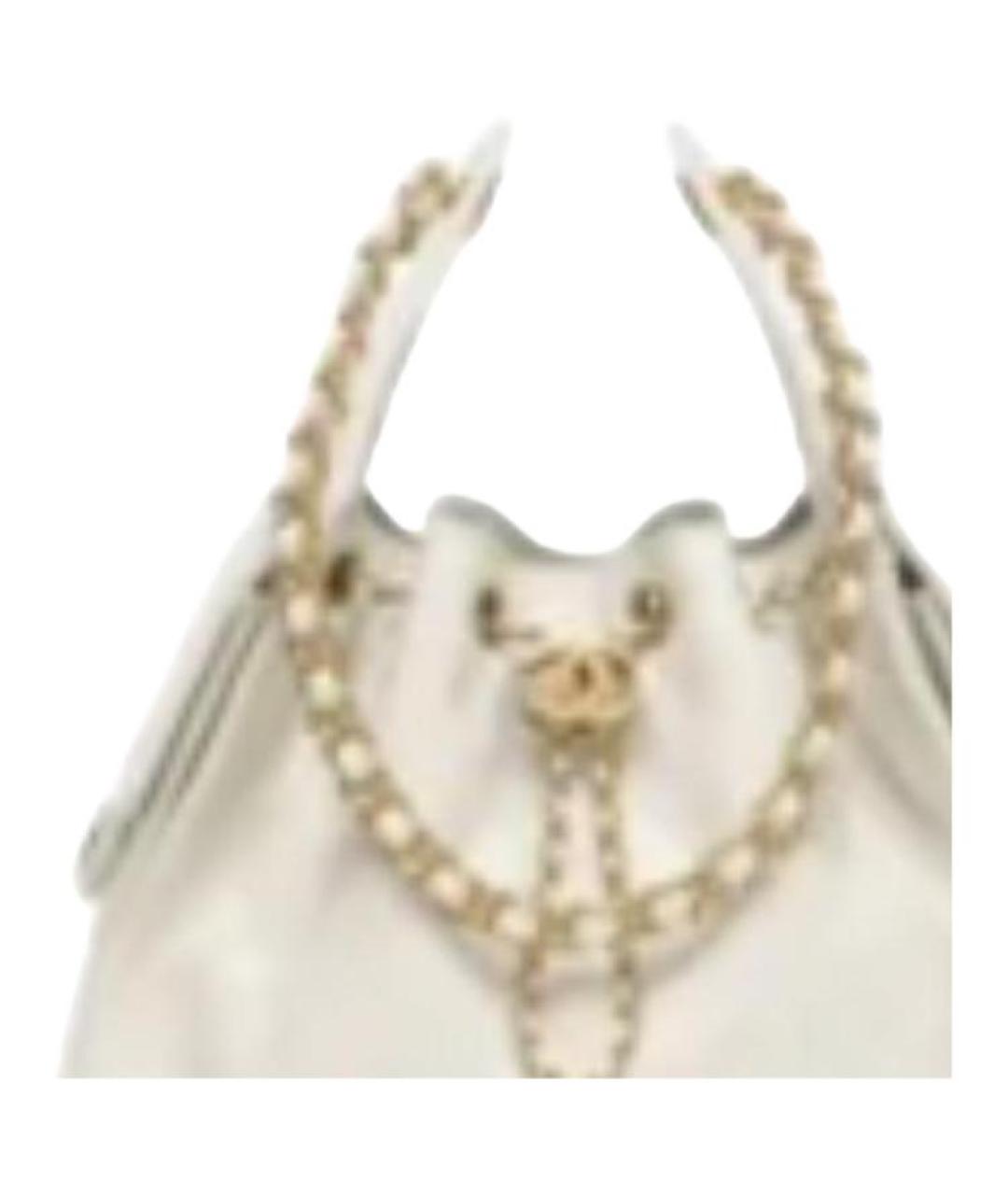 CHANEL Серая кожаная сумка через плечо, фото 3