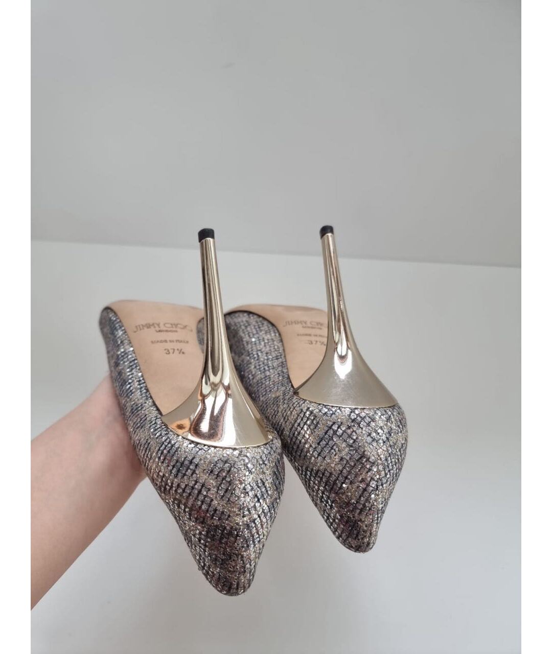 JIMMY CHOO Серебряные туфли, фото 6