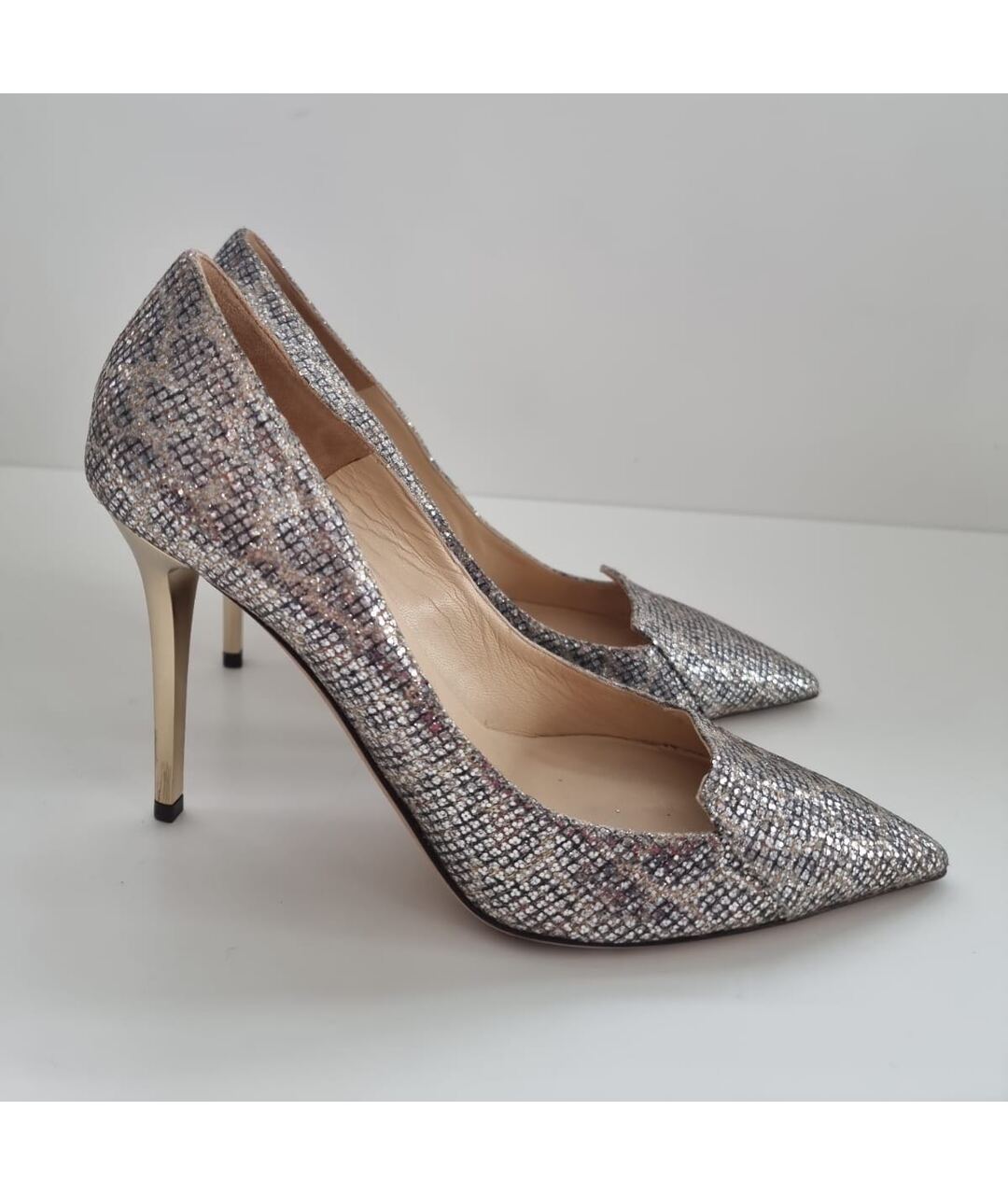 JIMMY CHOO Серебряные туфли, фото 9