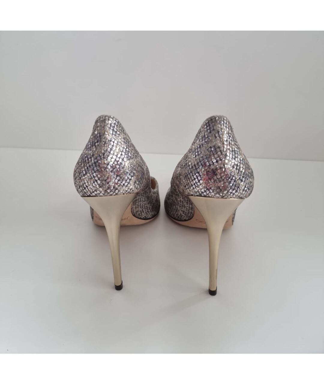 JIMMY CHOO Серебряные туфли, фото 4