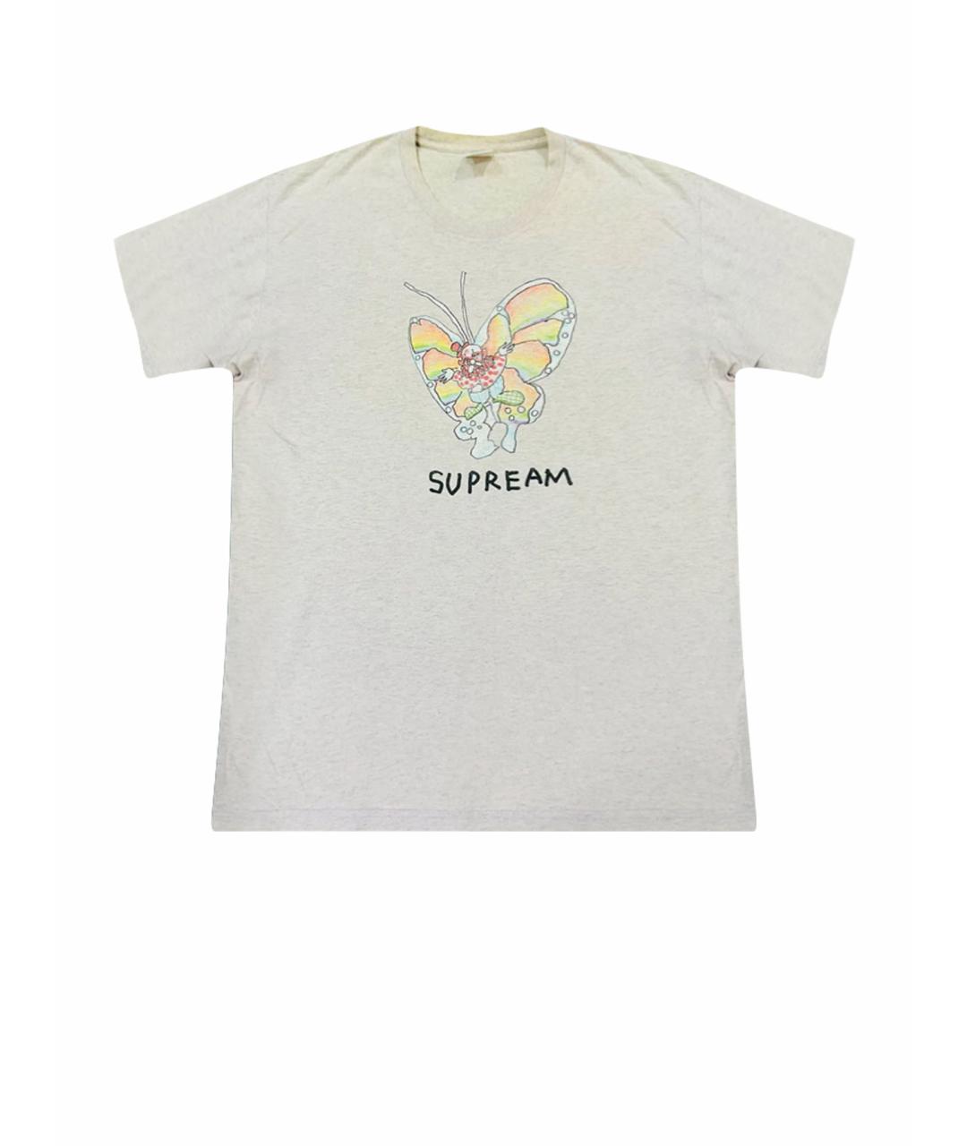 SUPREME Розовая хлопковая футболка, фото 1