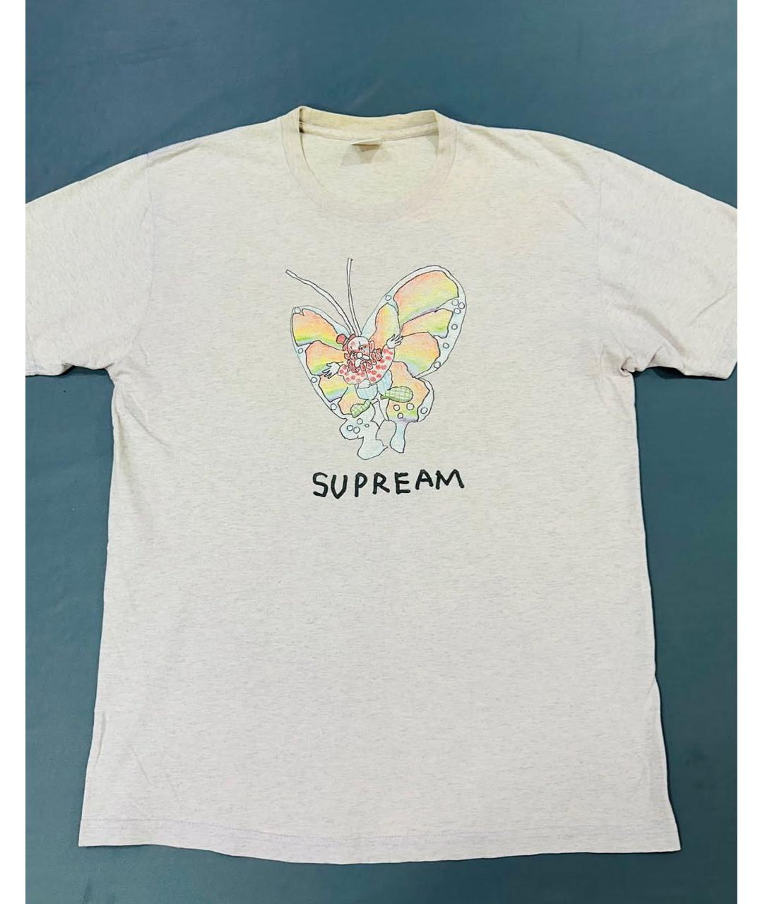 SUPREME Розовая хлопковая футболка, фото 5