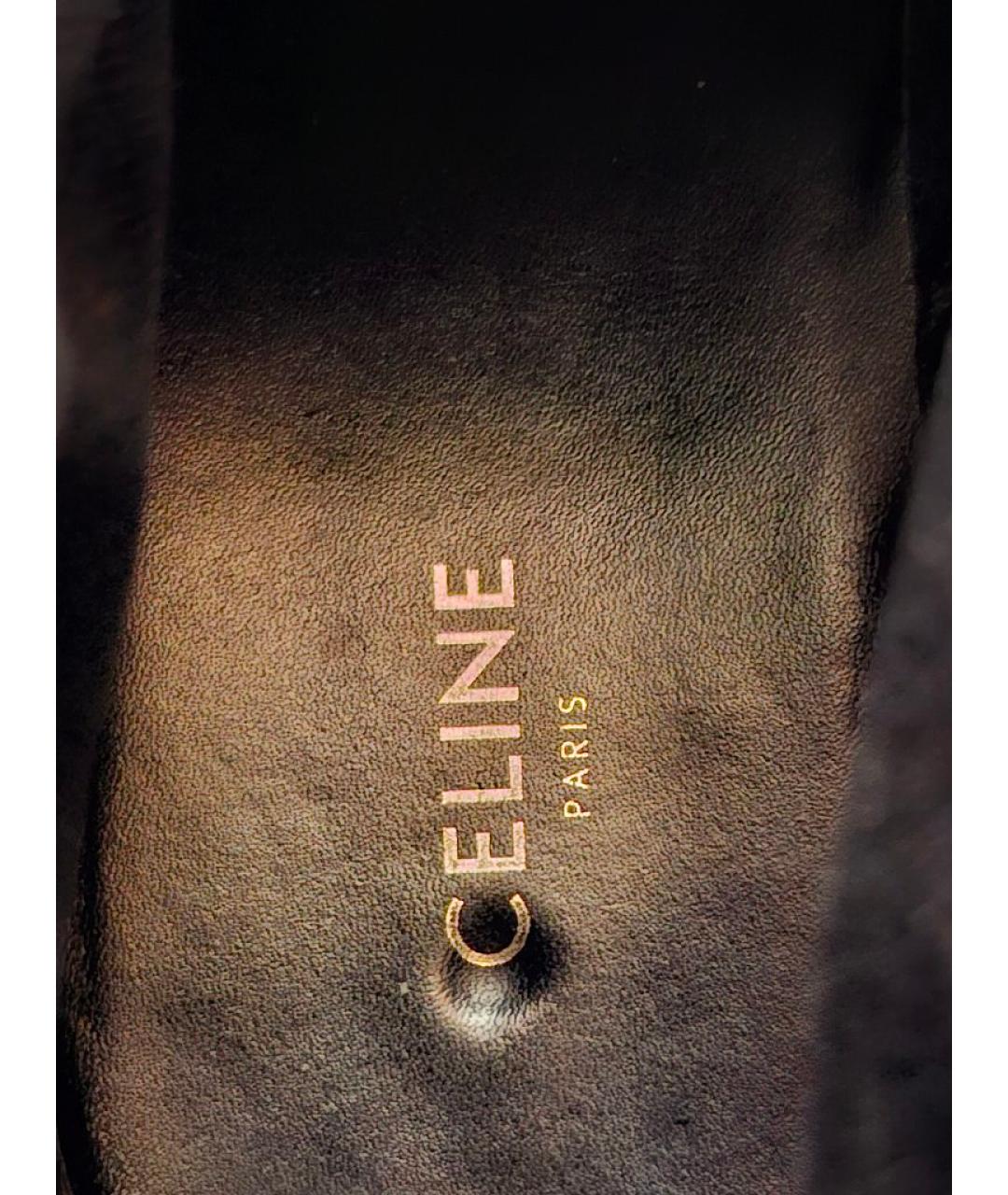 CELINE Черные кожаные ботинки, фото 3