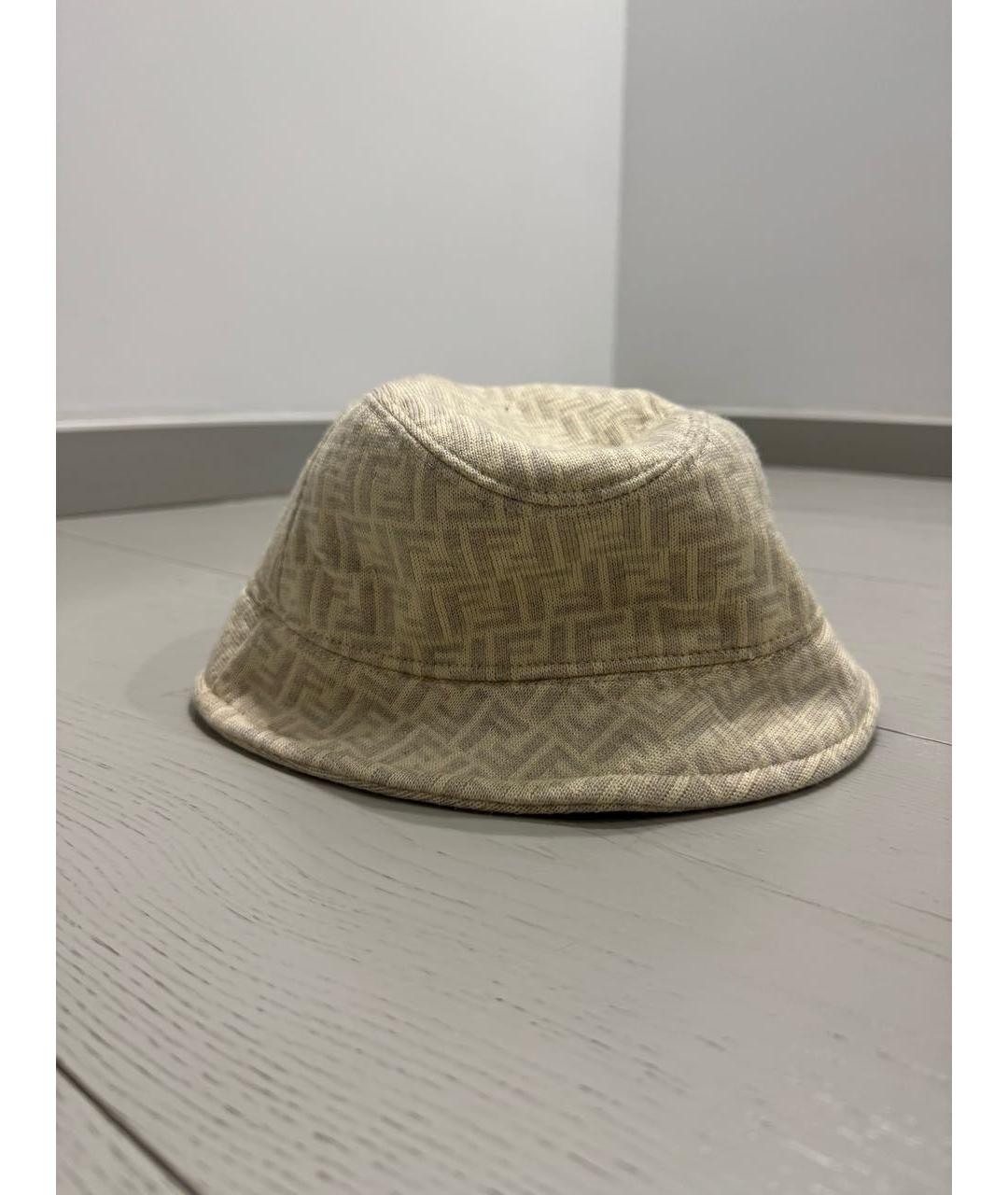 FENDI Бежевая шерстяная панама, фото 5