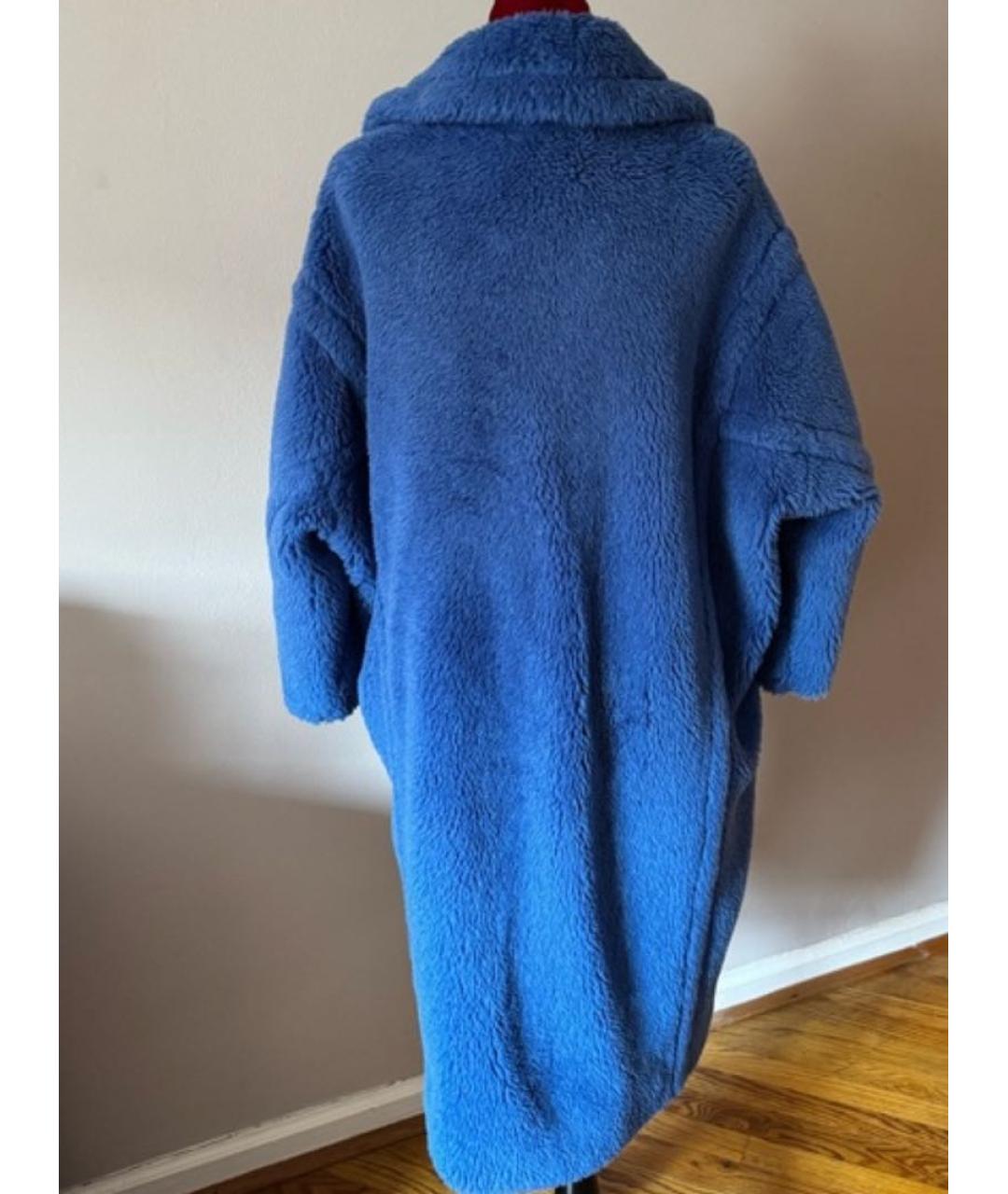 MAX MARA Синяя шерстяная шуба, фото 2