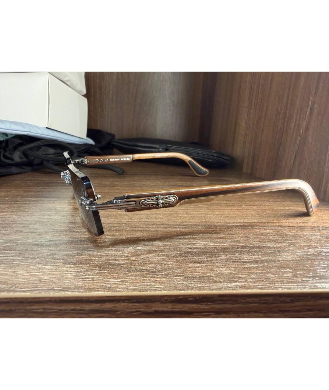 CHROME HEARTS Деревянные солнцезащитные очки, фото 3