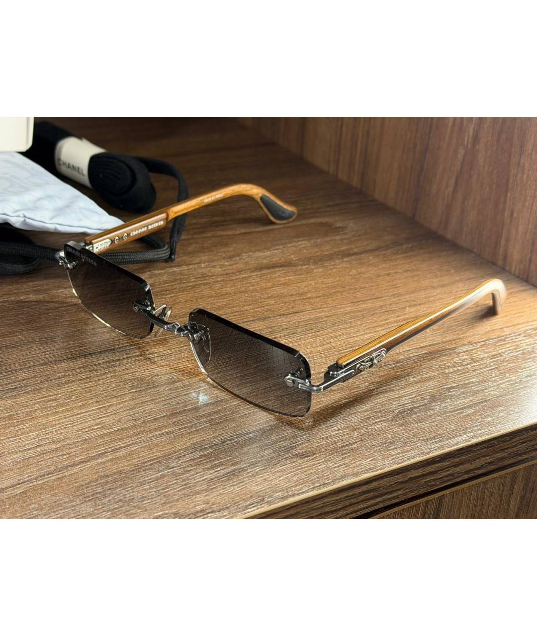 CHROME HEARTS Деревянные солнцезащитные очки, фото 2