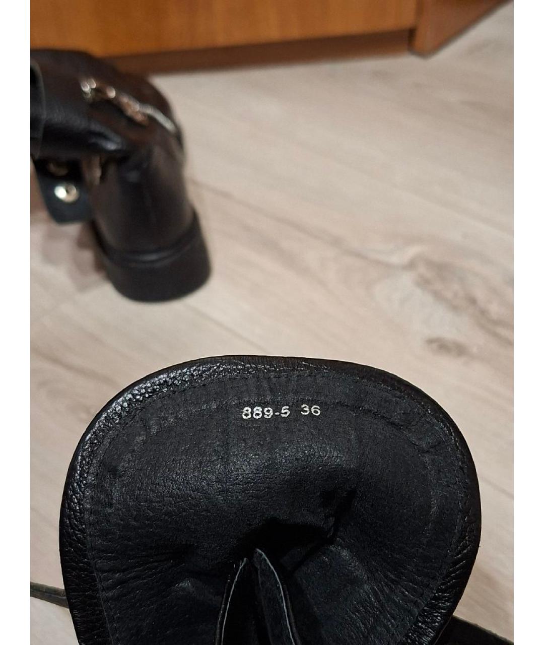 ALEXANDER MCQUEEN Черные кожаные ботинки, фото 6