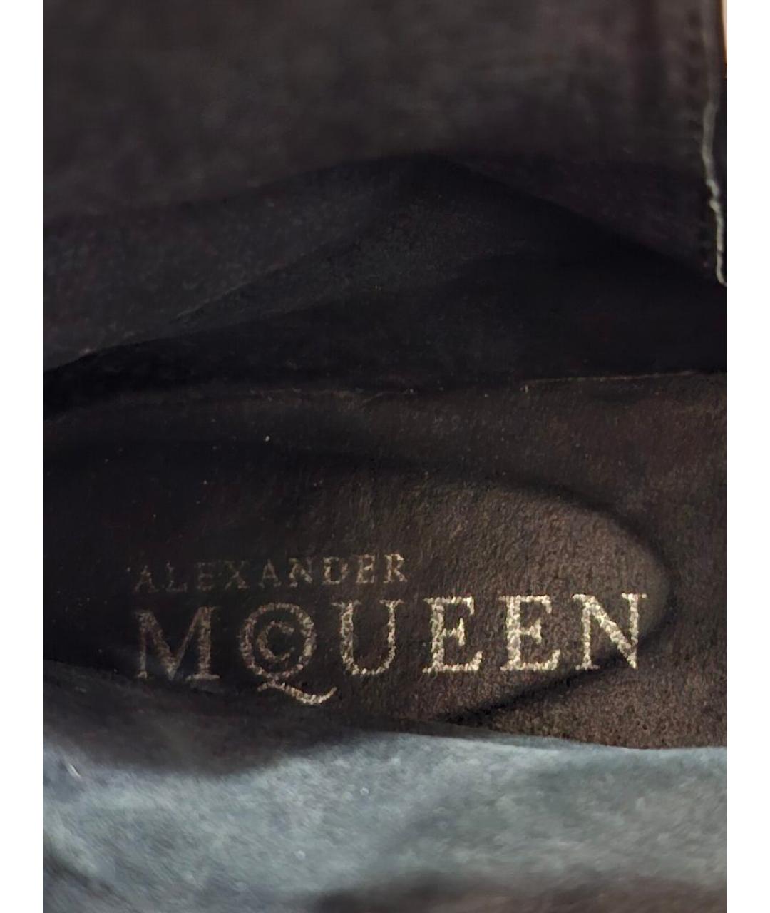 ALEXANDER MCQUEEN Черные кожаные ботинки, фото 3