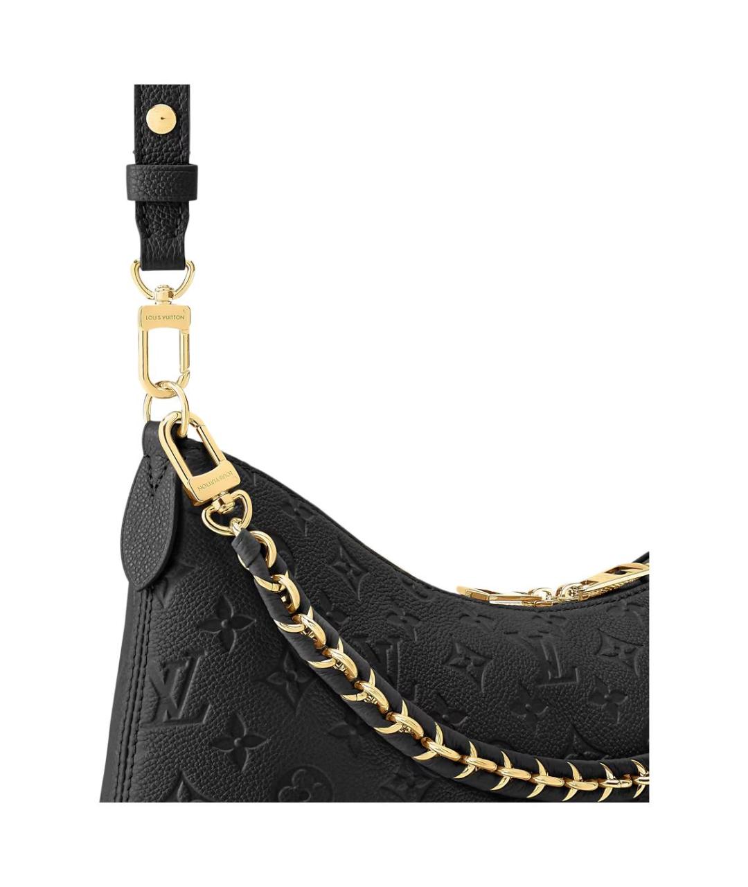 LOUIS VUITTON Черная кожаная сумка через плечо, фото 5