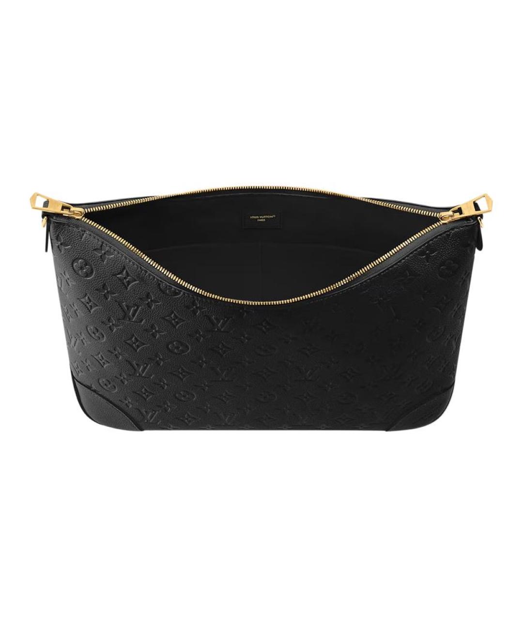 LOUIS VUITTON Черная кожаная сумка через плечо, фото 4