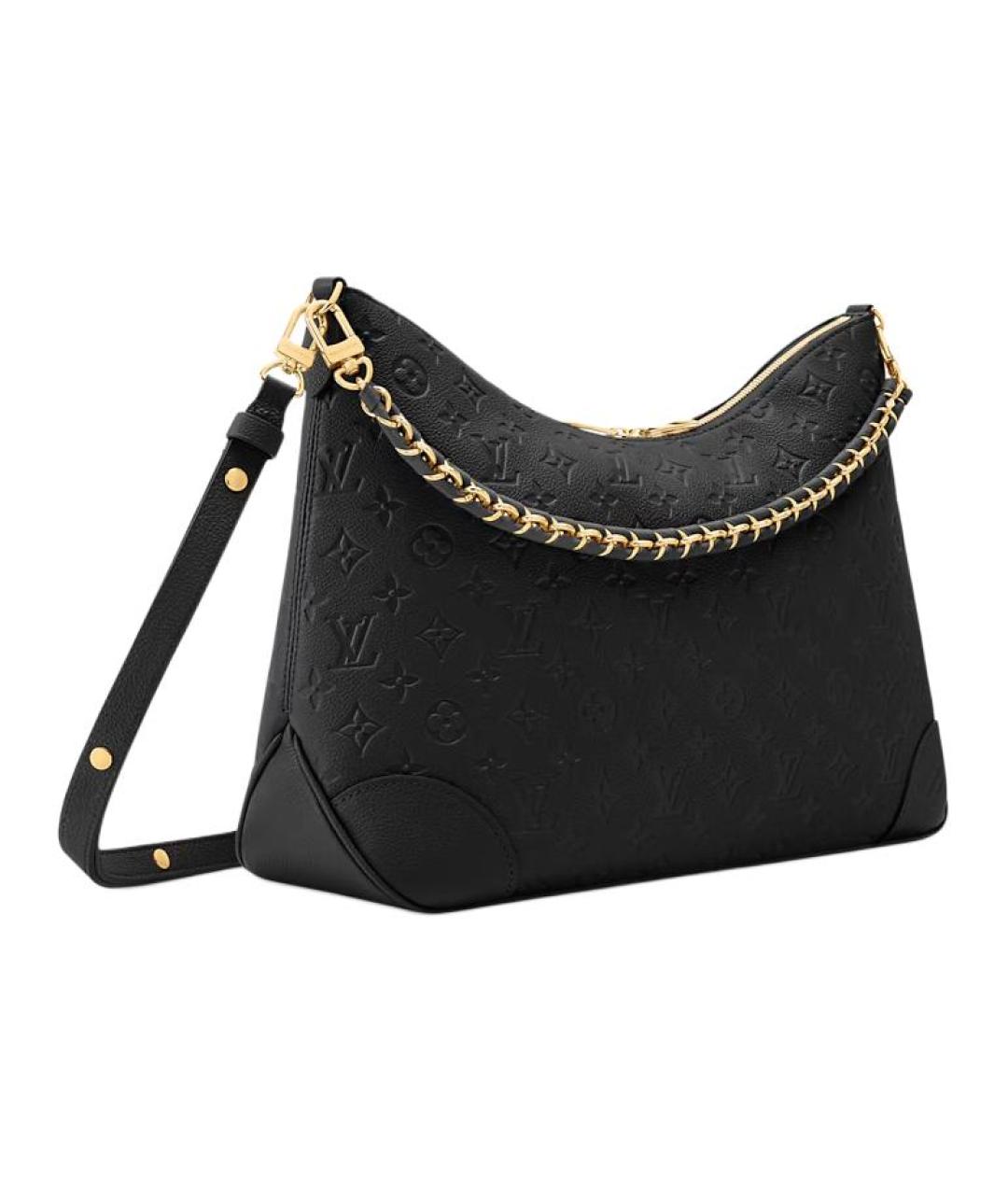 LOUIS VUITTON Черная кожаная сумка через плечо, фото 2