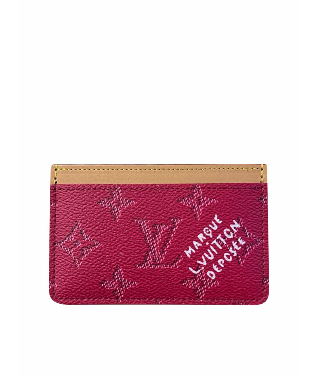 LOUIS VUITTON Розовый кожаный кардхолдер, фото 1