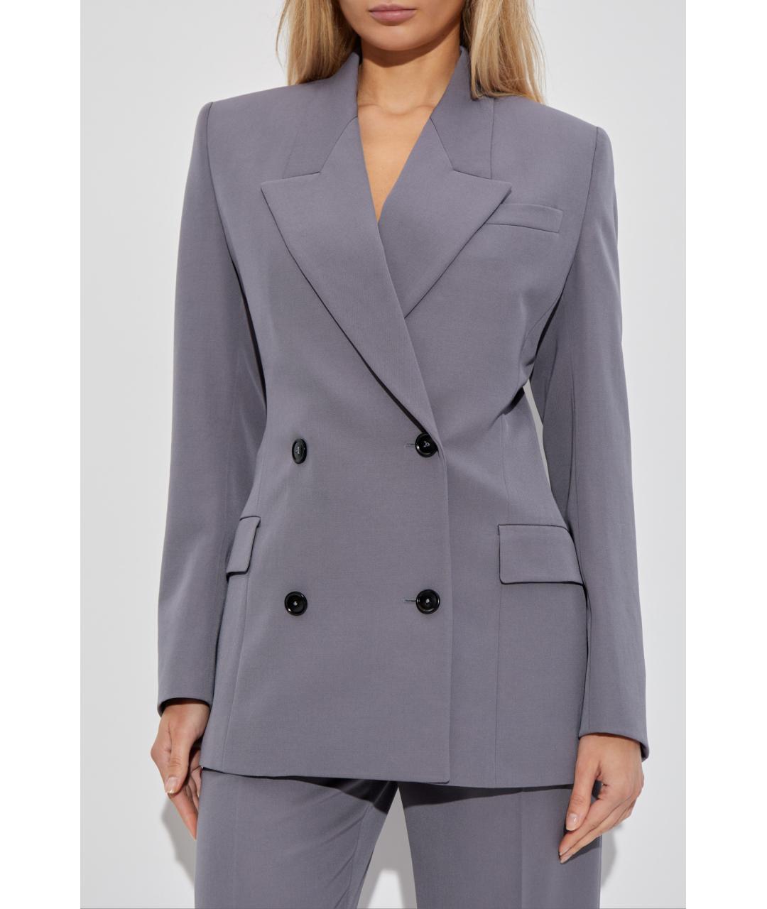 ALAIA Серый шерстяной жакет/пиджак, фото 6