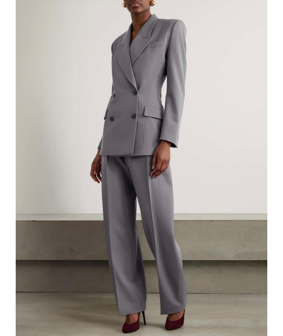 ALAIA Серый шерстяной жакет/пиджак, фото 2