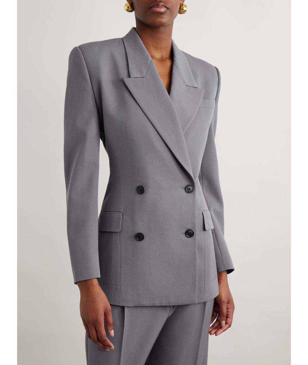 ALAIA Серый шерстяной жакет/пиджак, фото 3