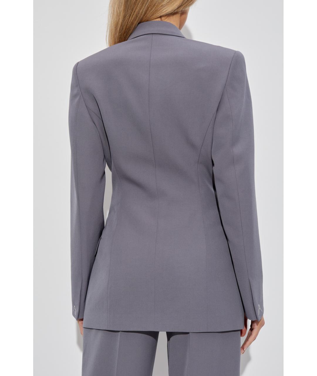 ALAIA Серый шерстяной жакет/пиджак, фото 7