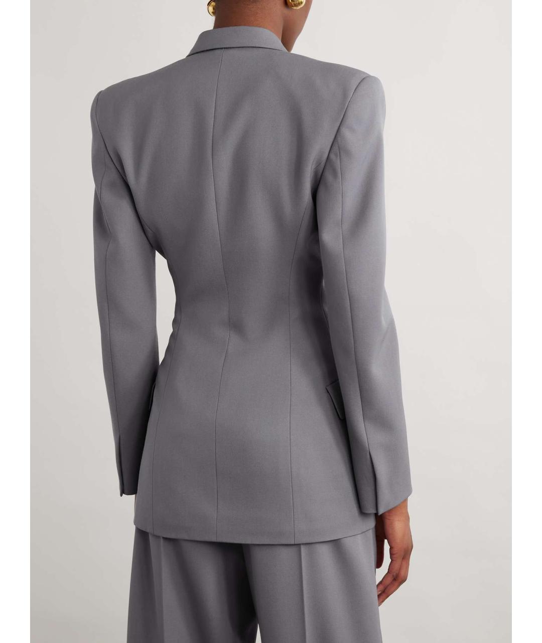 ALAIA Серый шерстяной жакет/пиджак, фото 4
