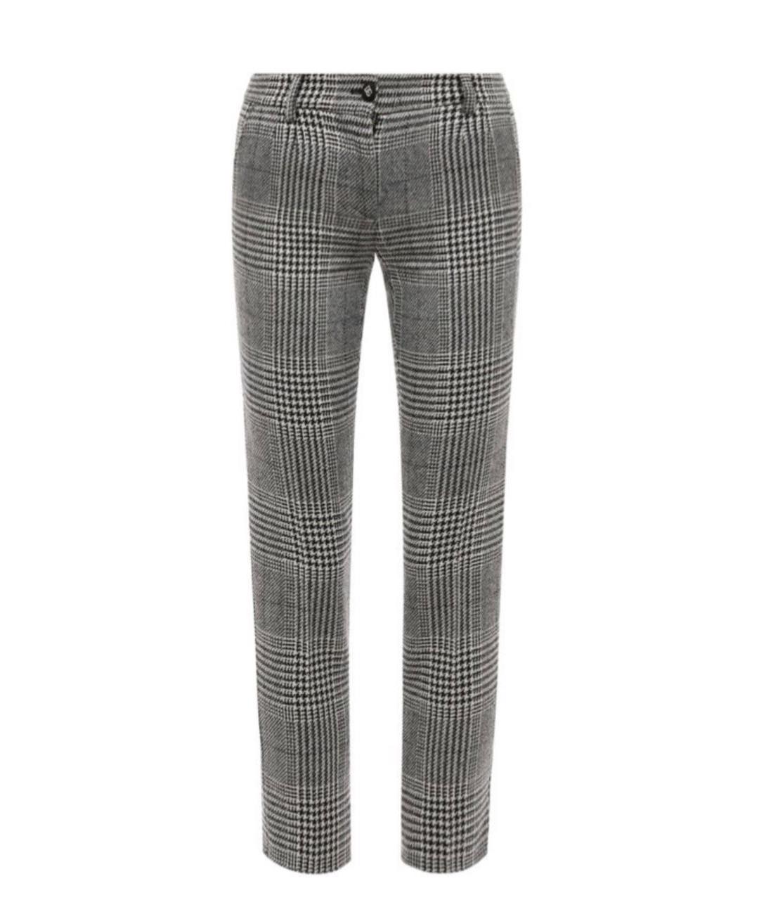 DOLCE&GABBANA Серые шерстяные брюки узкие, фото 1