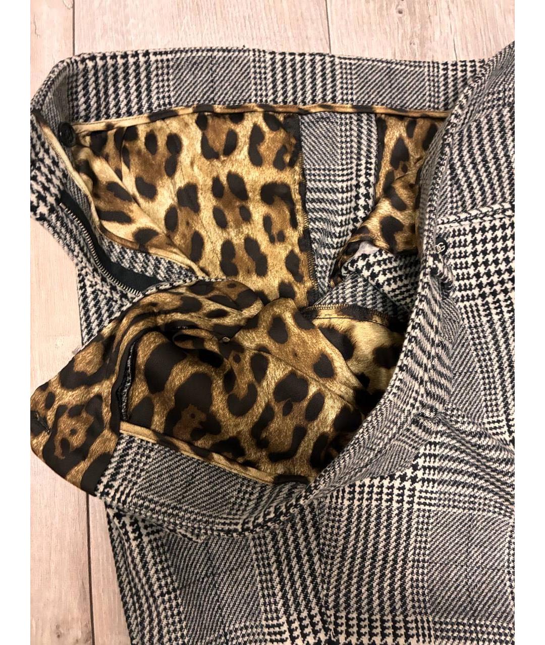 DOLCE&GABBANA Серые шерстяные брюки узкие, фото 3