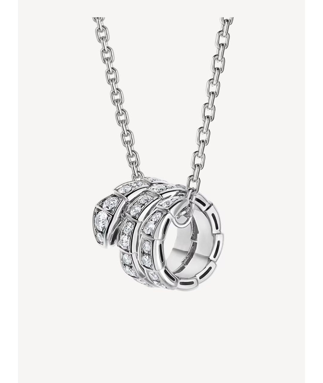 BVLGARI Серебряная подвеска из белого золота, фото 5