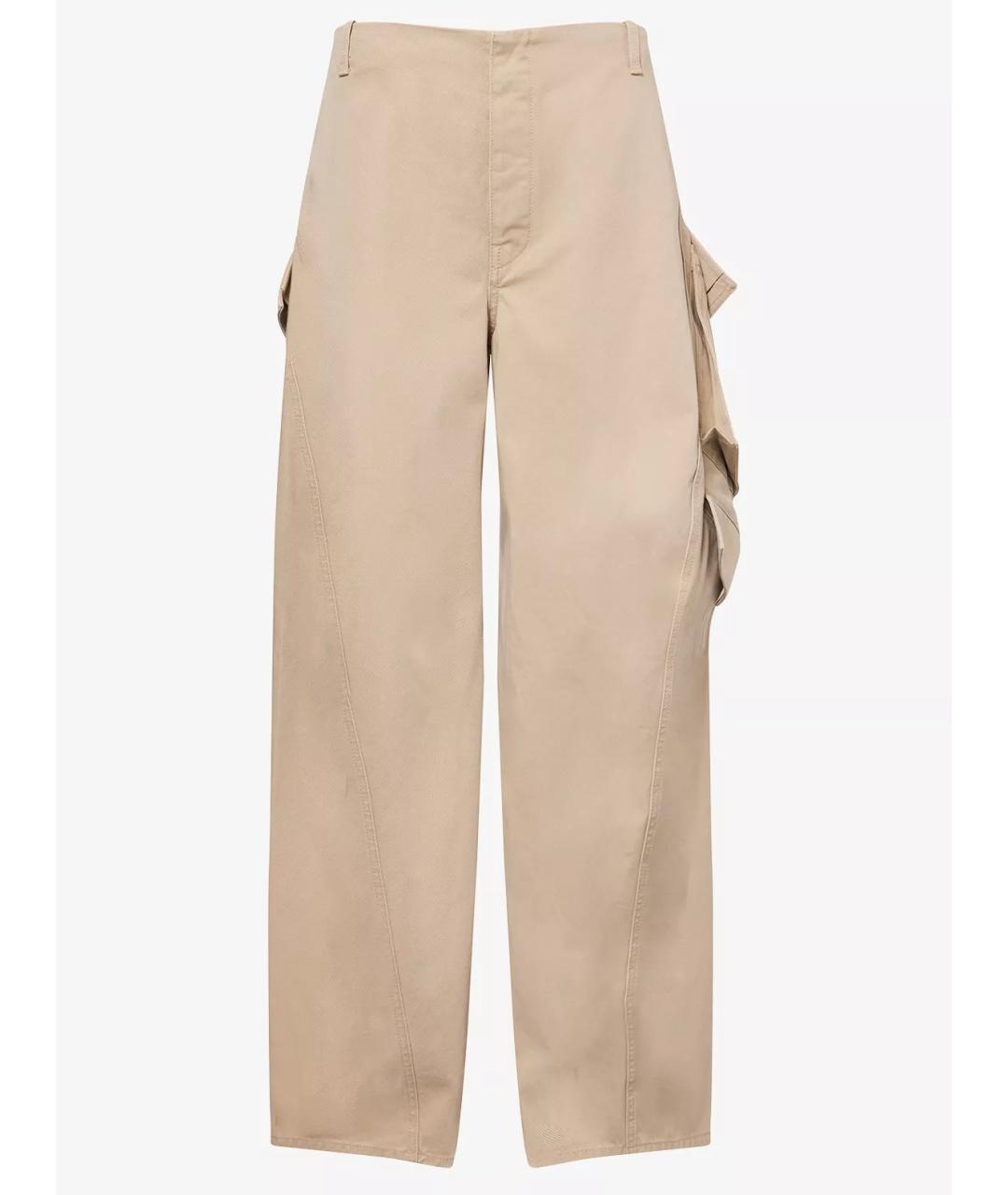 ALAIA Бежевые хлопковые брюки широкие, фото 9