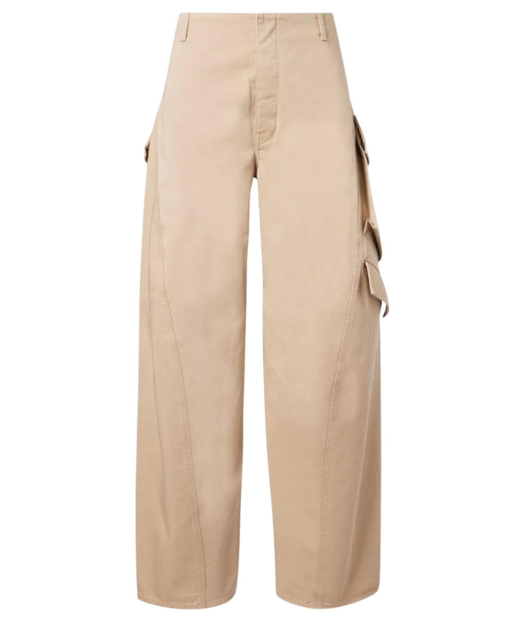 ALAIA Бежевые хлопковые брюки широкие, фото 1