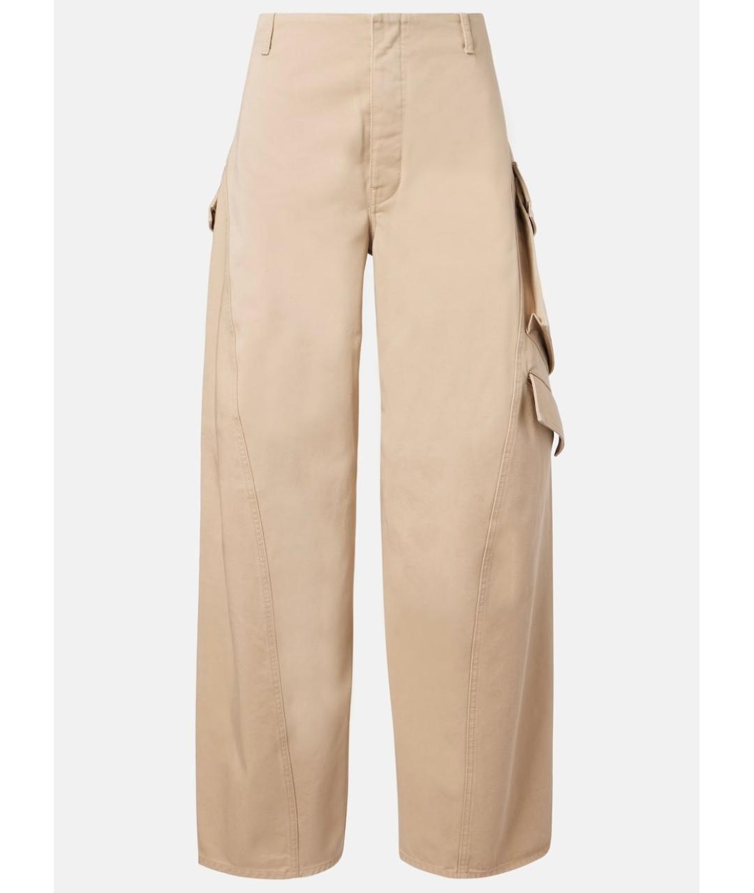 ALAIA Бежевые хлопковые брюки широкие, фото 10