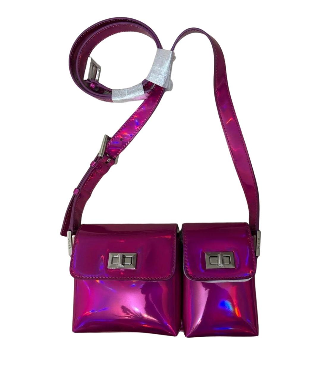 BY FAR Фуксия сумка через плечо из лакированной кожи, фото 1