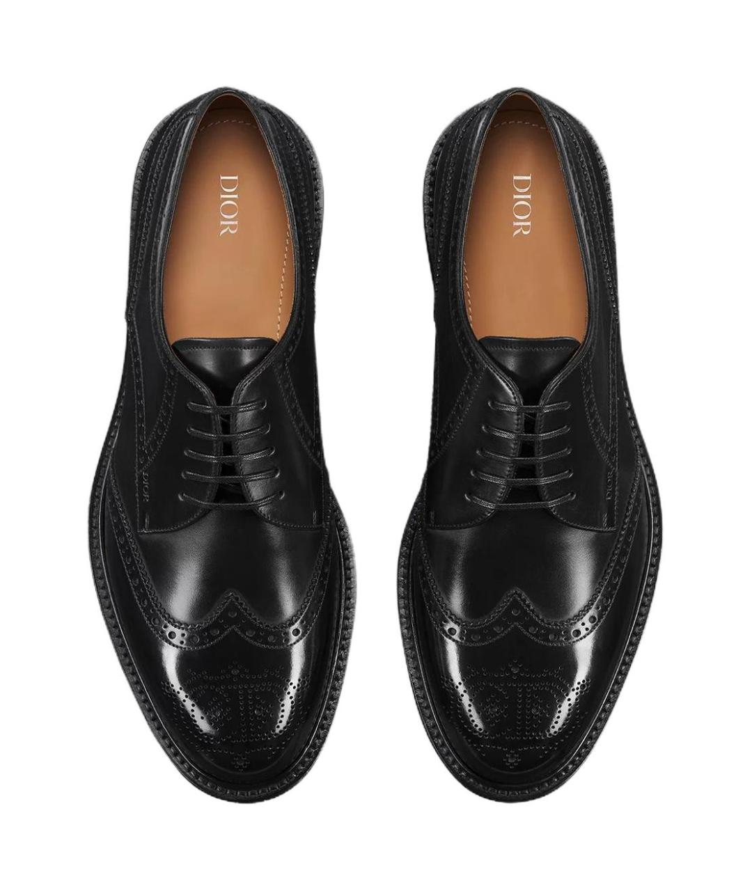 CHRISTIAN DIOR Черные кожаные туфли, фото 3