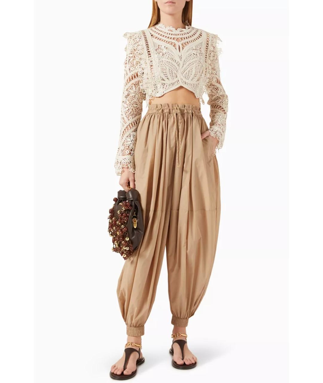 ZIMMERMANN Бежевая хлопковая блузы, фото 5