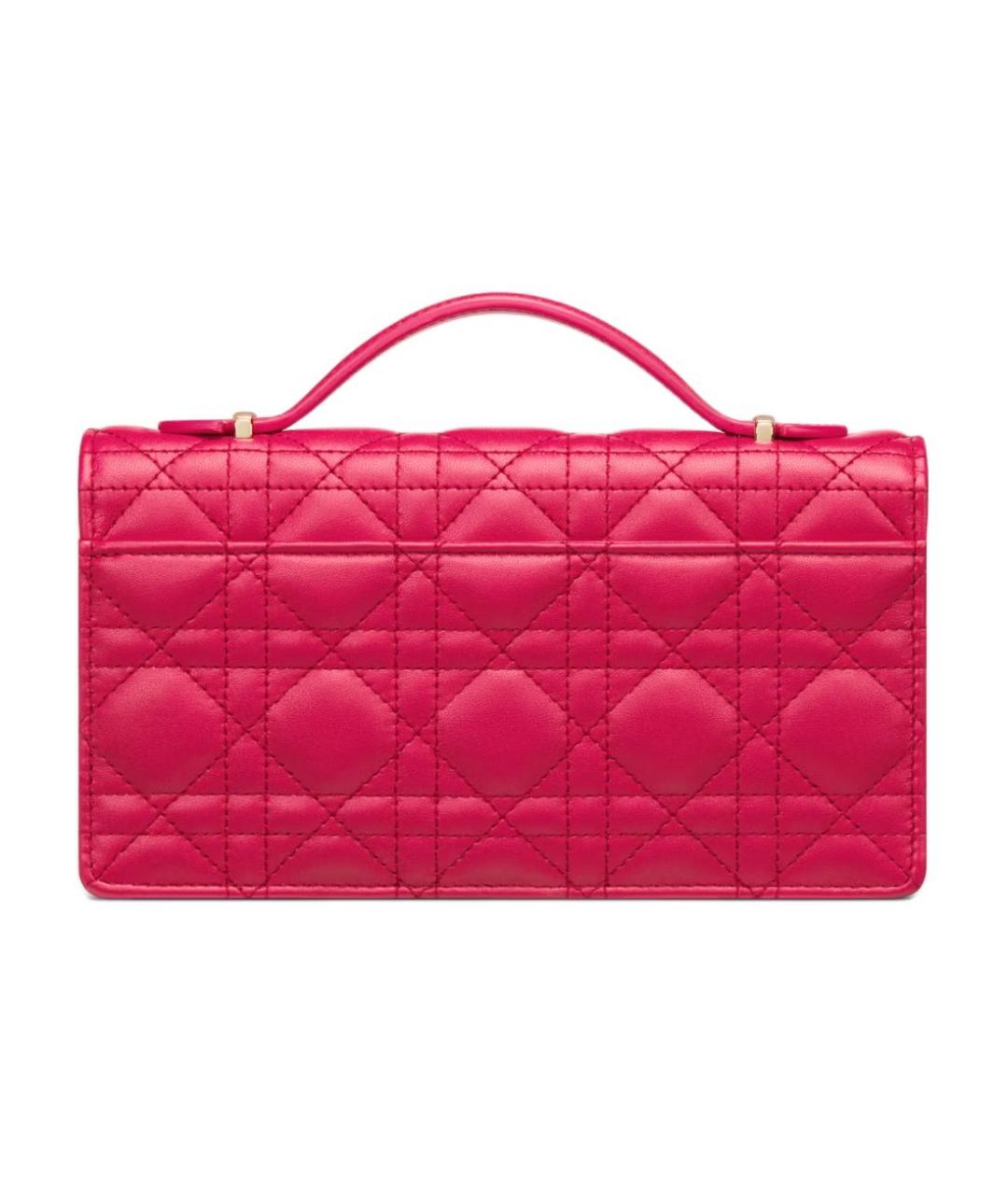 CHRISTIAN DIOR Розовая кожаная сумка через плечо, фото 3