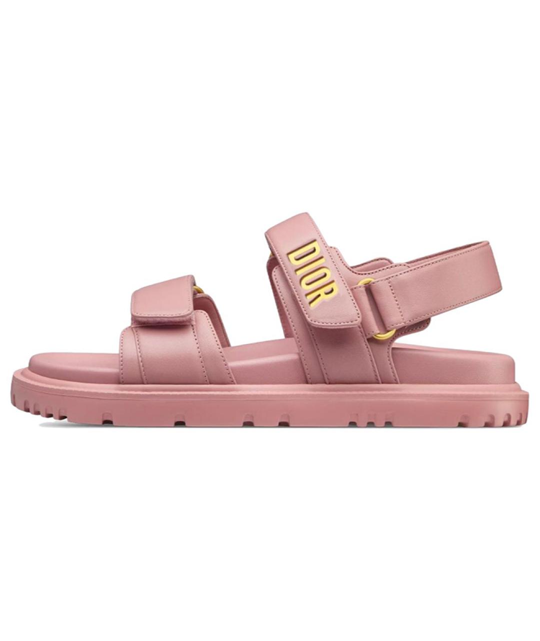 CHRISTIAN DIOR Розовые кожаные сандалии, фото 2