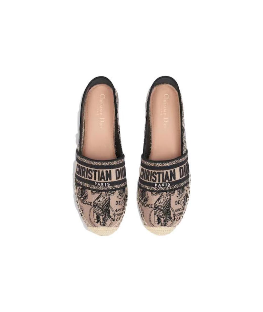 CHRISTIAN DIOR Бежевые текстильные эспадрильи, фото 5