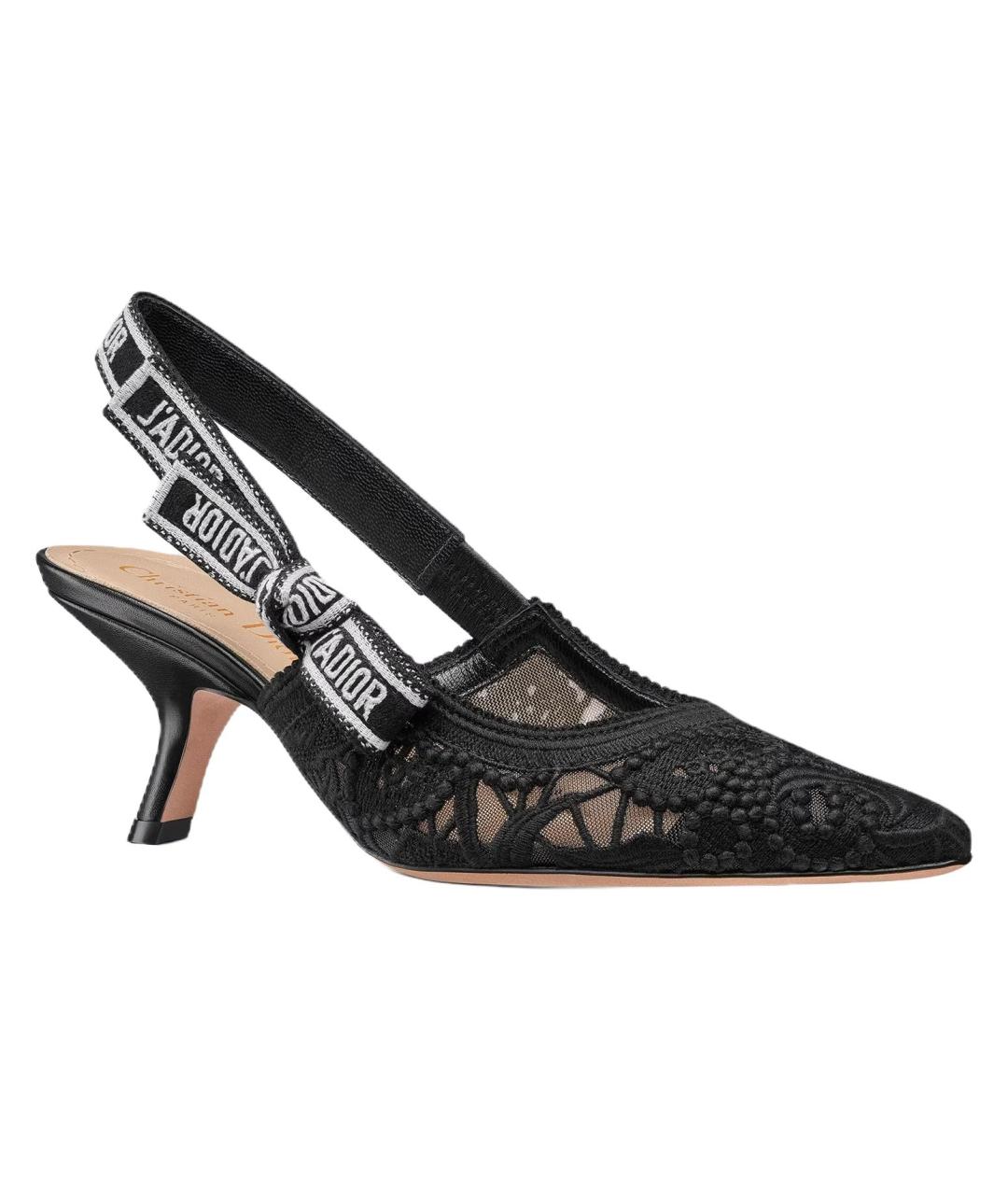 CHRISTIAN DIOR Черные текстильные туфли, фото 2