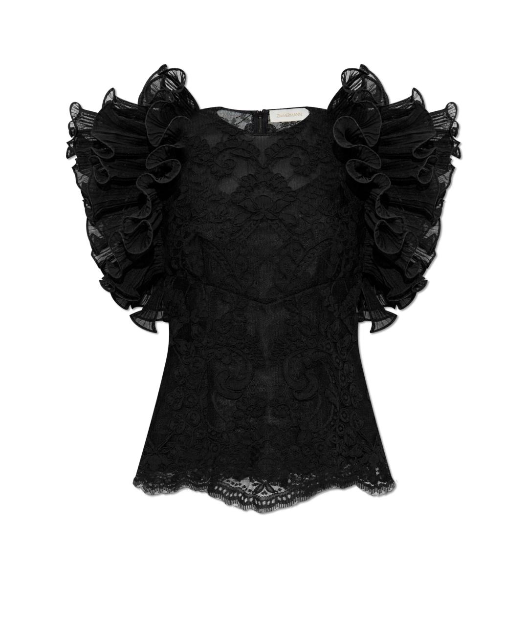 ZIMMERMANN Черная полиэстеровая блузы, фото 10