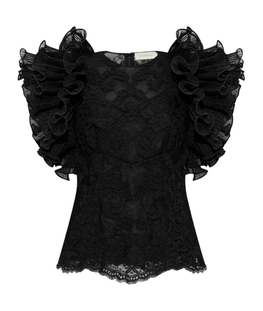 ZIMMERMANN Черная полиэстеровая блузы, фото 1