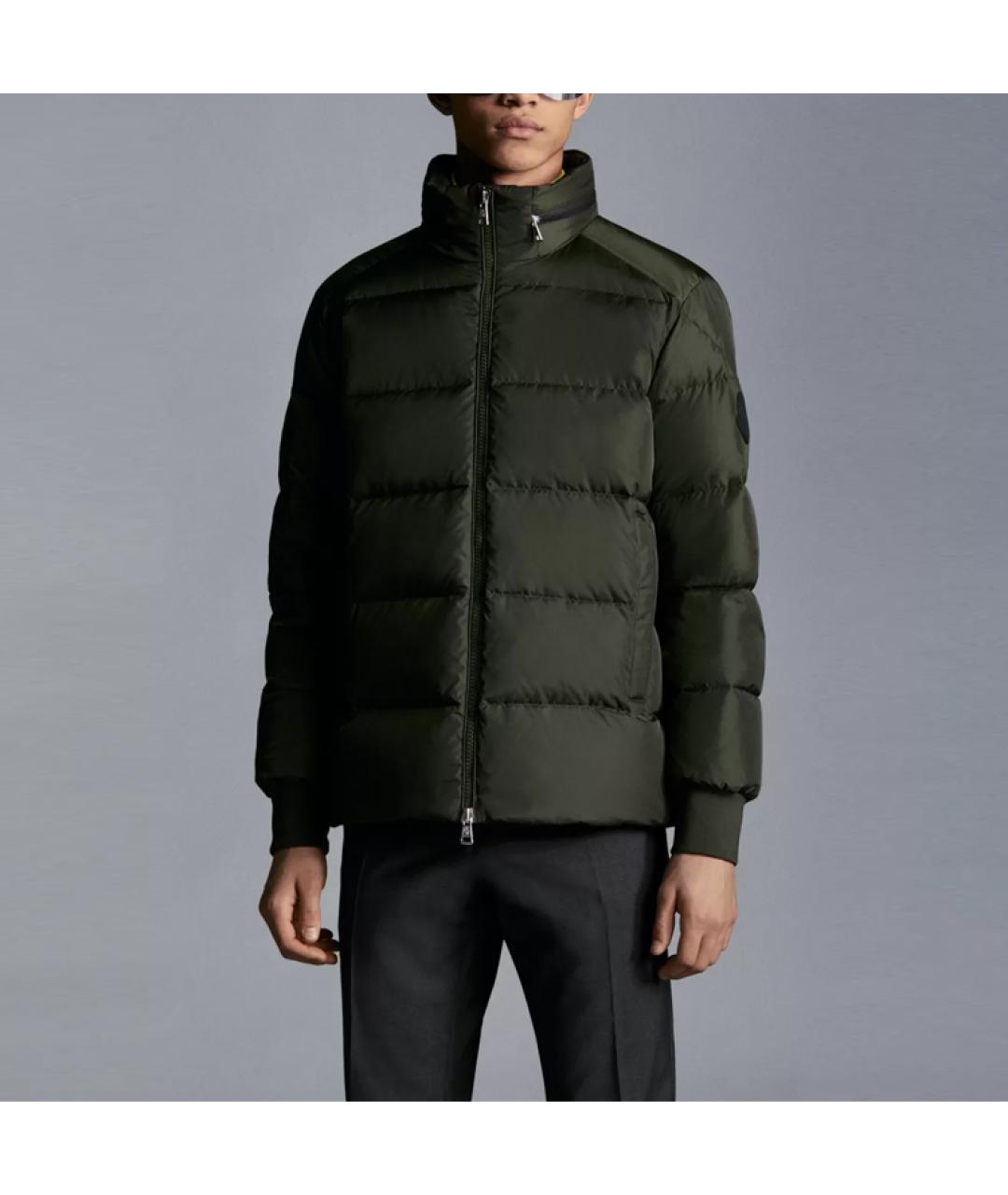 MONCLER Зеленый пуховик, фото 4