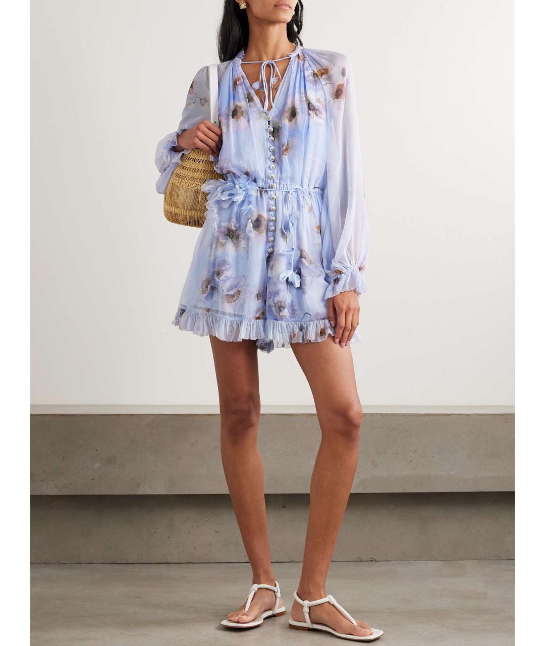 ZIMMERMANN Фиолетовый вискозный комбинезон, фото 5