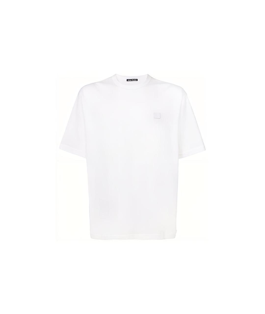 ACNE STUDIOS Белая хлопковая футболка, фото 3