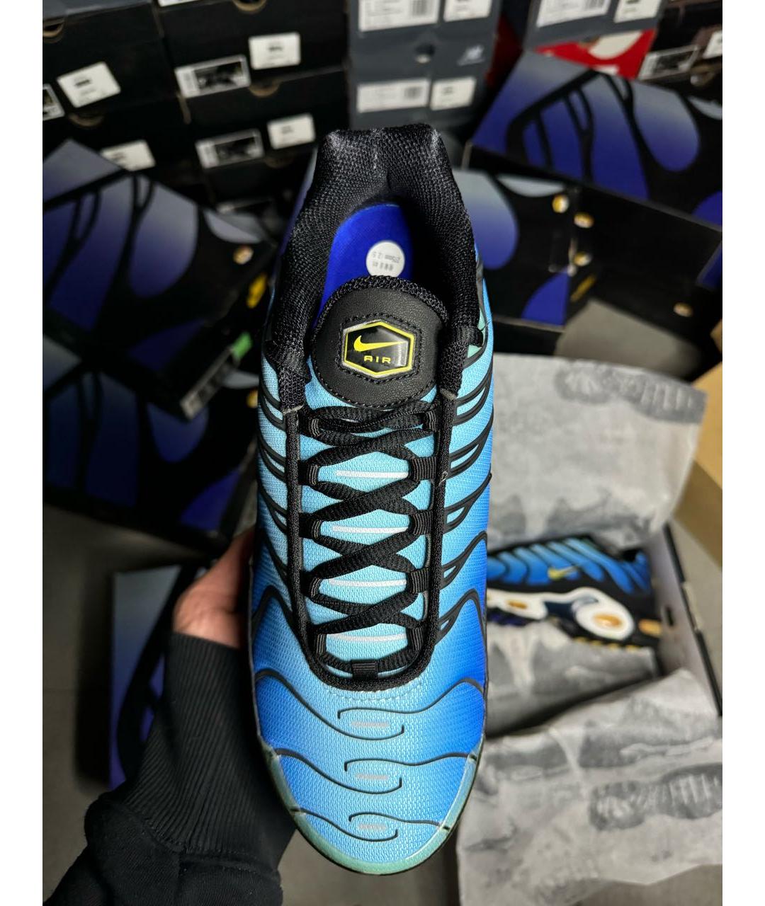 NIKE Синие текстильные низкие кроссовки / кеды, фото 4