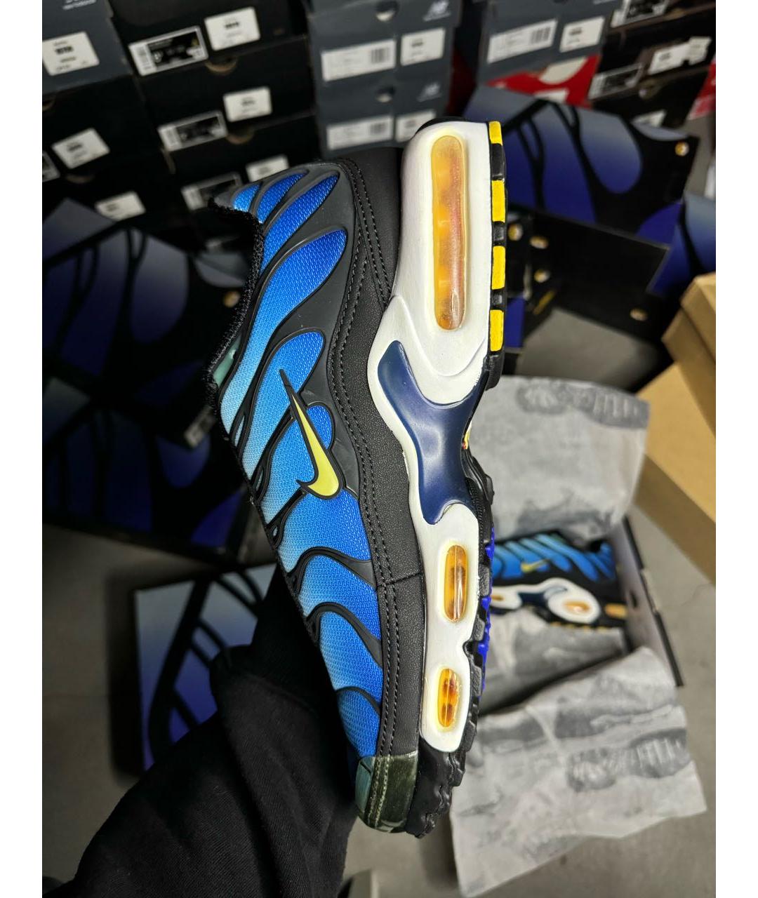 NIKE Синие текстильные низкие кроссовки / кеды, фото 5